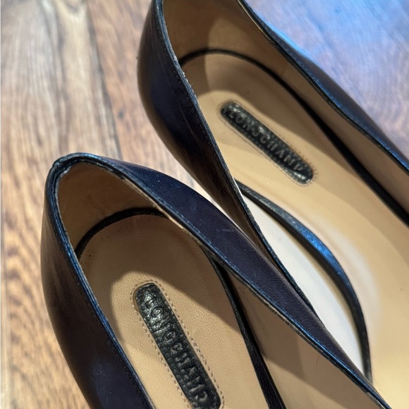 Longchamp Black Heels with Elegant Peep-Toe Design and Horse Logo Size 10 (41) - Picture 2 of 6